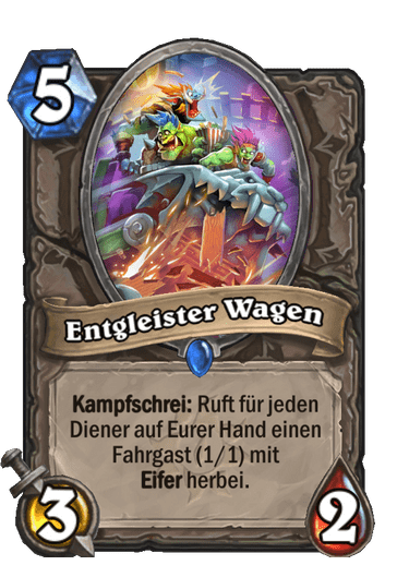 Entgleister Wagen