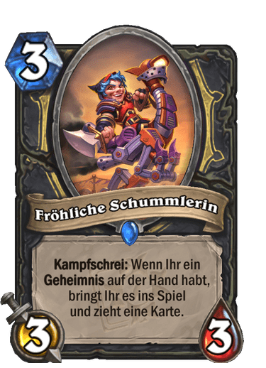 Fröhliche Schummlerin