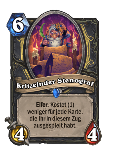 Kritzelnder Stenograf