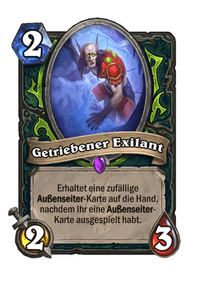 Getriebener Exilant